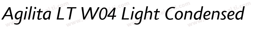 Agilita LT W04 Light Condensed字体转换